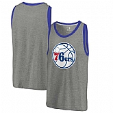 Philadelphia 76ers Team Essential Tri-Blend Tank Top - Heather Gray